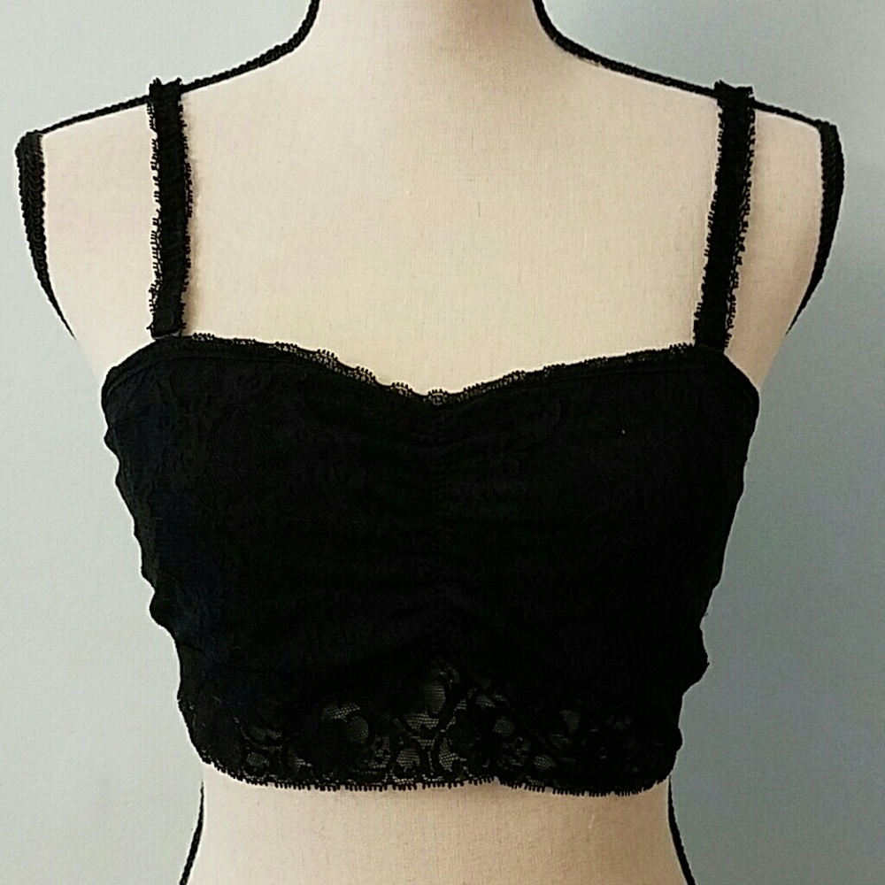 NWT Black Lace Bralette Size Large